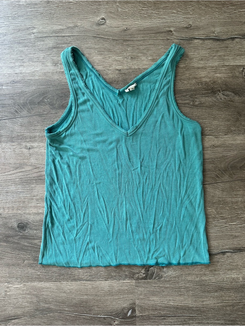 POL V-Neck Sleeveless Tank Top - Teal